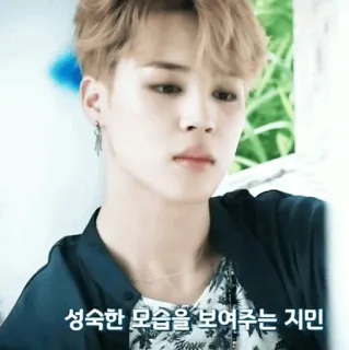 🃏 Jimin 성숙한 모습을 보여주는 지민 K-POP, ジミン, BTS, 歌手, 韓国 telegram sticker