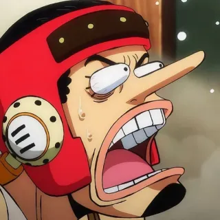 😱 Usopp One Piece Animé, Manga, Drôle, Exagéré, Personnage whatsapp sticker
