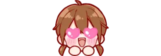 😍 Chibi, Anime, Kawaii, Słodkie, Miłość, Serca telegram sticker