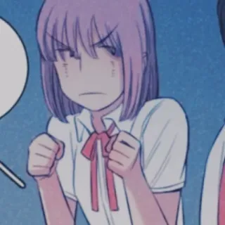 🏳️‍⚧️ Anime, Ragazza, Arrabbiata, Cartone animato, Personaggio, Illustrazione telegram sticker