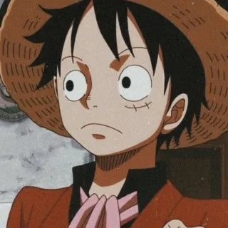 🤨 Luffy One Piece Anime, Kartun, Topi Jerami, Luffy, One Piece telegram sticker