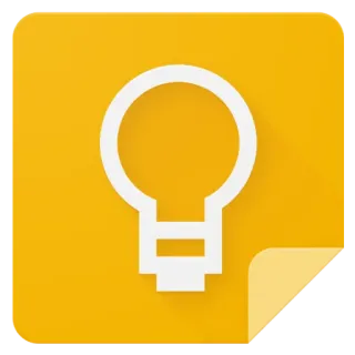 🔵 żarówka, notatka, żółty, pomysły, Google Keep telegram sticker