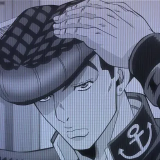 🙄 Josuke Higashikata JoJo's Bizarre Adventure Anime, Manga, JoJo's Bizarre Adventure, Josuke Higashikata, Diamond is Unbreakable, Karakter, Potret telegram sticker