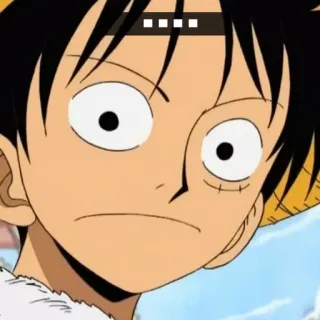 😬 Monkey D. Luffy One Piece Anime, One Piece, Monkey D. Luffy, Cartoon, Strohhut telegram sticker