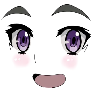 👀 anime, rosto, olhos, expressão, adesivo telegram sticker