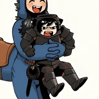 😤 Guts and Casca Berserk telegram sticker