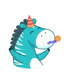 🥳 zebra, feest, verjaardag, viering, cartoon, dier telegram sticker