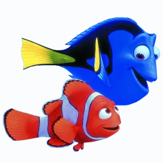 🐠 Dory Finding Nemo peixe, desenho animado, animado, oceano, mar, Dory, Nemo telegram sticker