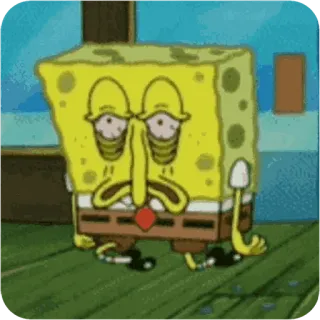 😴 Spongebob Squarepants spongebob, sad, cartoon, tv, animation whatsapp sticker