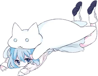 😸 Anime, Katze, süß, Chibi, Mädchen whatsapp sticker