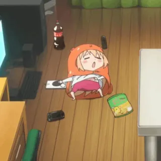 🍧 Umaru Doma Himouto! Umaru-chan 动漫, 卡通, 可爱, 搞笑, 懒, 角色, 小埋 whatsapp sticker