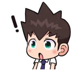 ❗ Anime, Dibujos animados, Sorpresa, Exclamación, Kawaii, Lindo, Personaje, Expresión telegram sticker