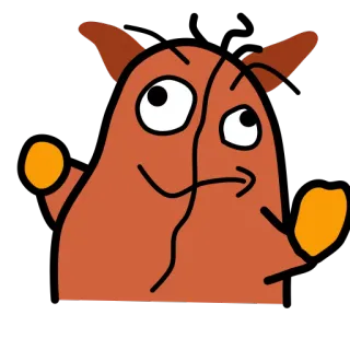 😝 monstre, créature, dessin animé, drôle, fantaisiste, dessin whatsapp sticker