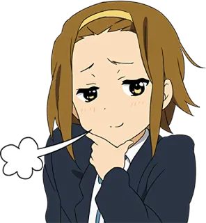 😏 anime, girl, thinking, cute telegram sticker