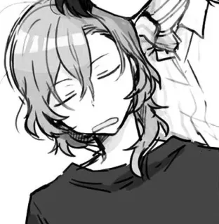 🐈 Anime, Manga, schläfrig, Kunst, Zeichnung, Illustration, Cartoon telegram sticker