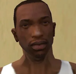 🔪 CJ Grand Theft Auto: San Andreas วิดีโอเกม, ตัวละคร, CJ, GTA, San Andreas telegram sticker