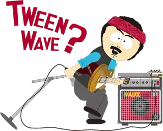 🎤 TWEEN WAVE? musique, guitare, groupe, dessin animé, préado, vague whatsapp sticker