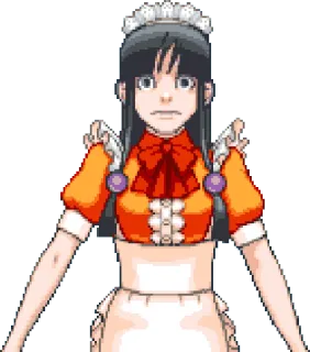 😧 anime, maid, character, game telegram sticker