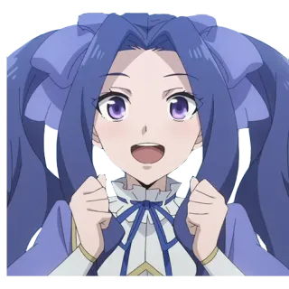 😀 Malty S Melromarc The Rising of the Shield Hero anime, character, portrait, blue hair, smiling telegram sticker