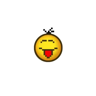 😛 Эмодзи, Язык, Лицо, Жёлтый, Смешной telegram sticker