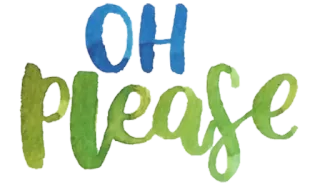 😙 Oh please Aquarell, Bitte, Ausdruck, Sarkasmus, Süß, Typografie whatsapp sticker