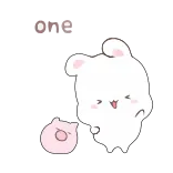 💃 토끼, 귀여운, 카와이, 동물, 우정 telegram sticker