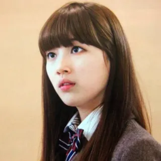 🙄 woman, portrait, girl, school uniform, asian, long hair telegram sticker