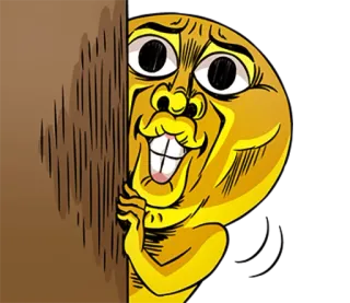 👀 rùng rợn, lén lút, khuôn mặt, meme, hài hước, nhìn trộm, biểu cảm telegram sticker