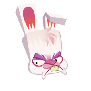 😡 Dibujo animado, Conejo, Enojado, Animal, Divertido, Sticker telegram sticker