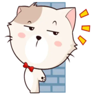 👂 chat, animal, autocollant, dessin animé, mignon, animal de compagnie telegram sticker