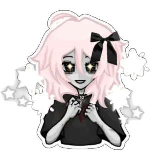 🤩 อนิเมะ, ผู้หญิง, น่ารัก, โกธิค, อีโม, คาวาอิ whatsapp sticker