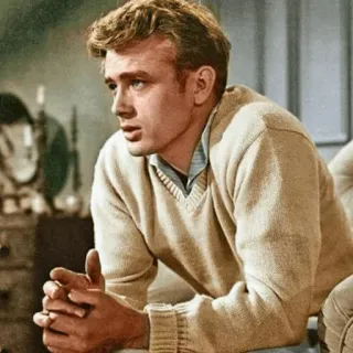 〰 James Dean Schauspieler, Filmstar, Prominenter, Porträt, Vintage whatsapp sticker