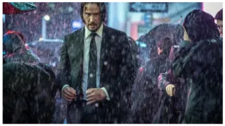 😐 John Wick john wick, keanu reeves, action movie, suit, movie character, film, actor telegram sticker