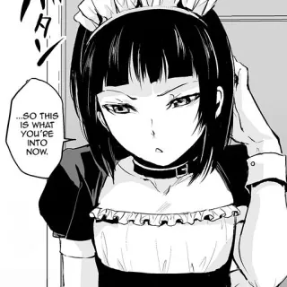 🍆 ...SO THIS IS WHAT YOU'RE INTO NOW. Anime, Maid, Mangá, Expressão, Mulher telegram sticker