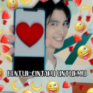 🎬 BENTUK CINTAKU UNTUKMU miłość, serce, uczucie, emoji, indonezyjski telegram sticker
