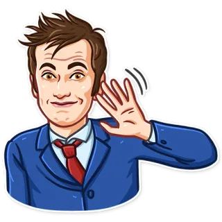 👋 The Doctor Doctor Who doctor who, tv series, tenth doctor, david tennant telegram sticker