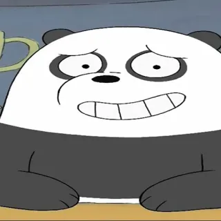 😅 Panda We Bare Bears Мультфильм, Панда, Персонаж, Медведь, Милый whatsapp sticker