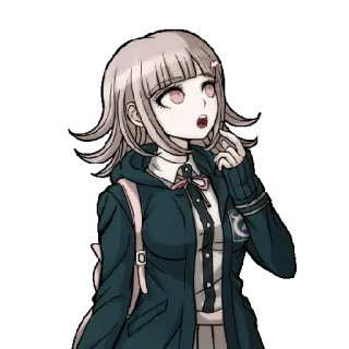 😯 Chiaki Nanami Danganronpa Anime, Jeu vidéo, Mignon, Fille telegram sticker