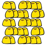 💛 pollos, amarillo, lindo, pájaros, patrón, animales telegram sticker