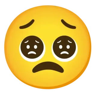 😔 Emoji, Buồn, Khóc, Mặt, Biểu cảm, Vàng telegram sticker