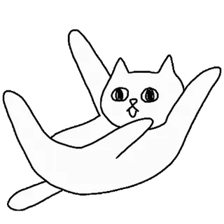 💬 kat, sticker, dier, schattig, illustratie, cartoon, huisdier telegram sticker
