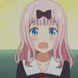 😳 Chika Fujiwara Kaguya-sama: Love Is War anime, chika fujiwara, kaguya sama love is war, shocked, surprised, anime girl telegram sticker