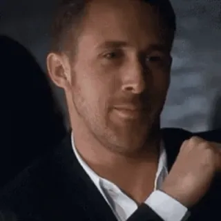 ❤️ Ryan Gosling sourire narquois, beau, acteur, célébrité, homme whatsapp sticker