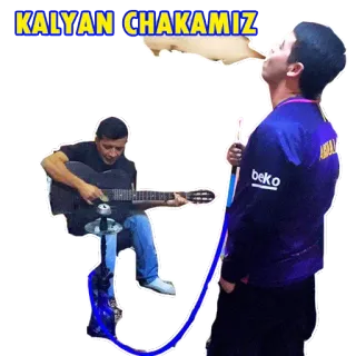 💨 KALYAN CHAKAMIZ บารากุ, บารากุ, สูบบุหรี่, กีตาร์, ดนตรี telegram sticker