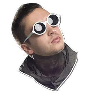 😎 Tyler Joseph muzyk, piosenkarz, twenty one pilots, okulary przeciwsłoneczne telegram sticker