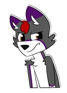 😒 lobo, dibujos animados, animal, personaje, antropomorfo telegram sticker