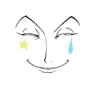 🙂 Hisoka Hunter x Hunter anime, manga, clown, tear, star telegram sticker