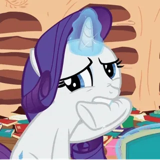 ☹️ Rarity My Little Pony My Little Pony, Rarity, Dessin animé, Poney, Pleurs, Triste telegram sticker