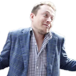 🙄 Elon Musk person, celebrity, businessman, portrait telegram sticker