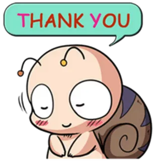 😌 THANK YOU terima kasih, siput, imut, kartun, stiker, salam, animasi whatsapp sticker
